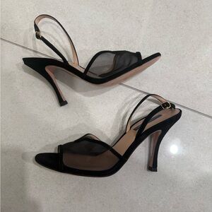 Stuart Weitzman Black Mesh Heels